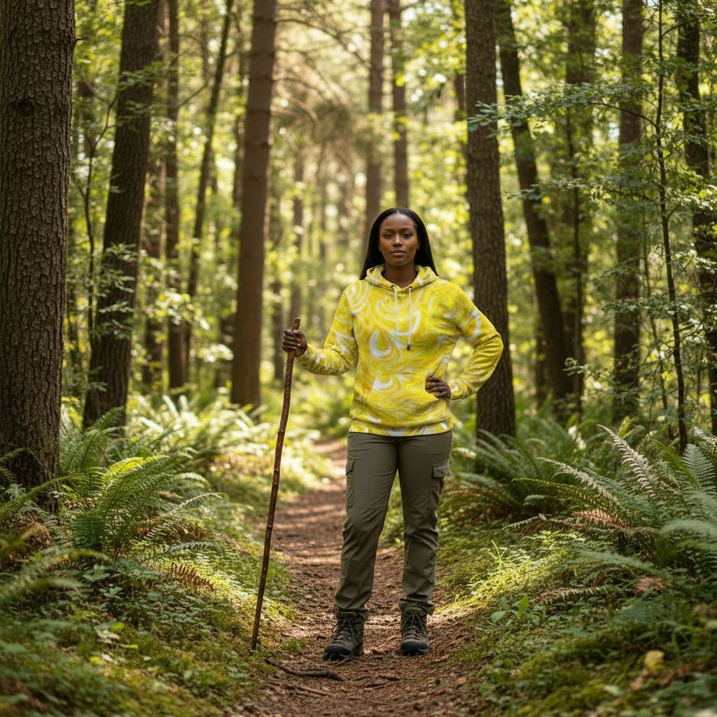 Wearable Art: Yellow Swirl Abstract Unisex Hoodie – Wearable Art by Kiva Rakosi | Primary Colors Collection | Eco-Friendly Relaxed Fit